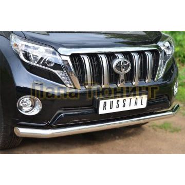 Защита переднего бампера d76 РусСталь для Toyota Land Cruiser 150 2013-2017