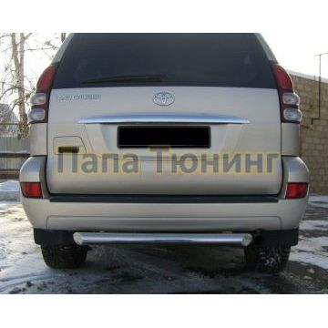 Защита заднего бампера d76 РусСталь для Toyota Land Cruiser Prado 120 2002-2009