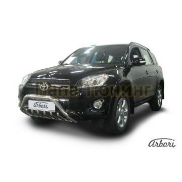 Кенгурин мини с клыками 57 мм на длинную базу Slitkoff для Toyota RAV4 2009-2010