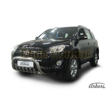 Кенгурин низкий с клыками 76 мм на длинную базу Slitkoff для Toyota RAV4 2009-2010