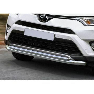 Защита передняя двойная 57-42 мм Rival для Toyota RAV4 2015-2019