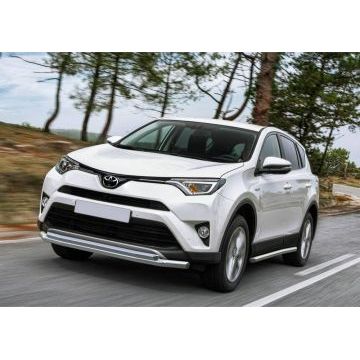 Защита передняя двойная 57-42 мм Rival для Toyota RAV4 2015-2019