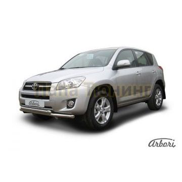 Защита передняя двойная 57-57 мм Slitkoff для Toyota RAV4 2009-2010