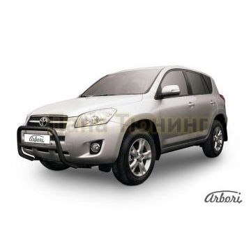 Кенгурин чёрная сталь низкий 57 мм Slitkoff для Toyota RAV4 2009-2010