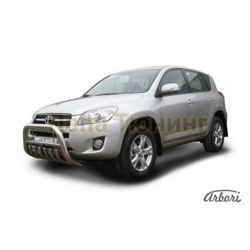 Кенгурин низкий с клыками 76 мм Slitkoff для Toyota RAV4 2009-2010