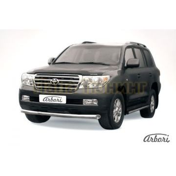 Защита переднего бампера 76 мм Slitkoff для Toyota Land Cruiser 200 2007-2011 Защита переднего бампера 76 мм Slitkoff для Toyota Land Cruiser 200 2007-2011