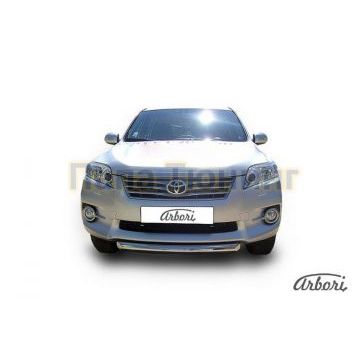 Защита передняя короткая 57 мм Slitkoff для Toyota RAV4 2010-2013 Защита передняя короткая 57 мм Slitkoff для Toyota RAV4 2010-2013