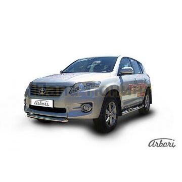 Защита передняя короткая 76 мм Slitkoff для Toyota RAV4 2010-2013 Защита передняя короткая 76 мм Slitkoff для Toyota RAV4 2010-2013