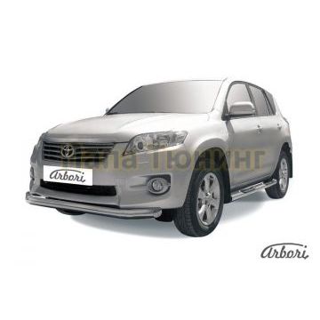 Защита переднего бампера 76 мм Slitkoff для Toyota RAV4 2010-2013