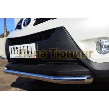 Защита переднего бампера d57 РусСталь для Toyota RAV4 2013-2015