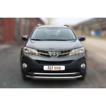 Защита переднего бампера 60 мм ALFeco для Toyota RAV4 2013-2015