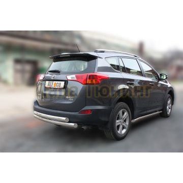 Защита передняя двойная 60-42 мм ALFeco для Toyota RAV4 2013-2015