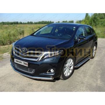 Защита переднего бампера 60 мм ТСС для Toyota Venza 2012-2017 Защита переднего бампера 60 мм ТСС для Toyota Venza 2012-2017