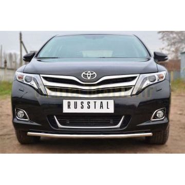 Защита переднего бампера d42 РусСталь для Toyota Venza 2012-2017