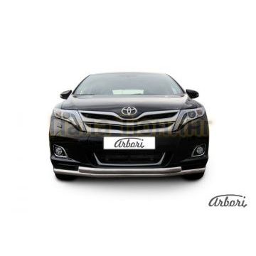 Защита передняя двойная 57-57 мм Slitkoff для Toyota Venza 2012-2017 Защита передняя двойная 57-57 мм Slitkoff для Toyota Venza 2012-2017
