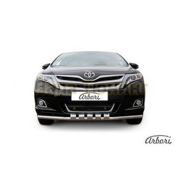 Защита передняя с декором 57 мм Slitkoff для Toyota Venza 2012-2017 Защита передняя с декором 57 мм Slitkoff для Toyota Venza 2012-2017
