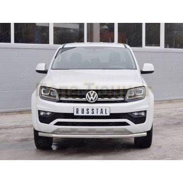 Защита переднего бампера d57 РусСталь для Volkswagen Amarok 2016-