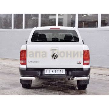 Защита задняя двойные уголки d76-d42 РусСталь для Volkswagen Amarok 2016- Защита задняя двойные уголки d76-d42 РусСталь для Volkswagen Amarok 2016-