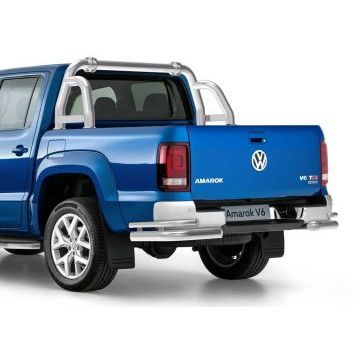 Защита задняя двойные уголки 76-42 мм Rival для Volkswagen Amarok 2016-