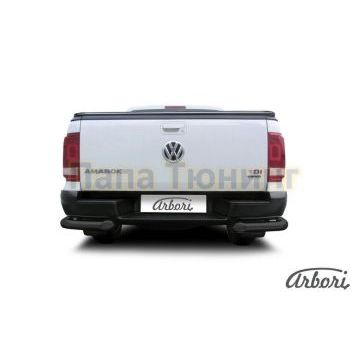 Защита задняя уголки чёрная сталь 76 мм Slitkoff для Volkswagen Amarok 2016- Защита задняя уголки чёрная сталь 76 мм Slitkoff для Volkswagen Amarok 2016-