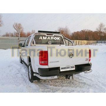 Защита задняя уголки 76 мм ТСС для Volkswagen Amarok 2016- Защита задняя уголки 76 мм ТСС для Volkswagen Amarok 2016-