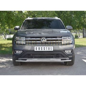 Защита передняя двойная 42-d42 секции-дуга для Volkswagen Teramont 2018- Защита передняя двойная 42-d42 секции-дуга для Volkswagen Teramont 2018-