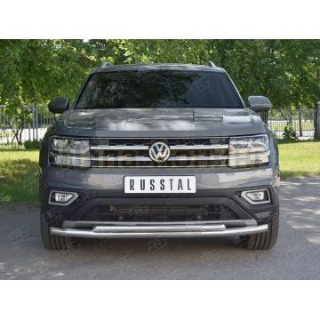 Защита передняя двойная d57-d42 секции-дуга для Volkswagen Teramont 2018- Защита передняя двойная d57-d42 секции-дуга для Volkswagen Teramont 2018-