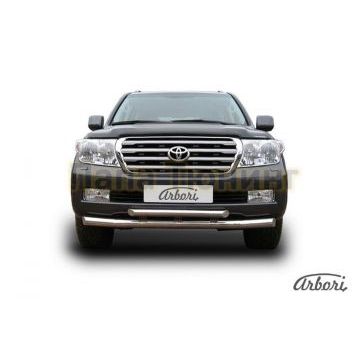 Защита передняя двойная 76-57 мм Slitkoff для Toyota Land Cruiser 200 2007-2011 Защита передняя двойная 76-57 мм Slitkoff для Toyota Land Cruiser 200 2007-2011