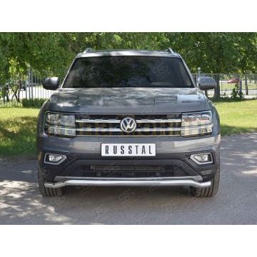 Защита переднего бампера волна d57 для Volkswagen Teramont 2018- Защита переднего бампера волна d57 для Volkswagen Teramont 2018-