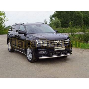 Защита переднего бампера 60 мм ТСС для Volkswagen Teramont 2018- Защита переднего бампера 60 мм ТСС для Volkswagen Teramont 2018-