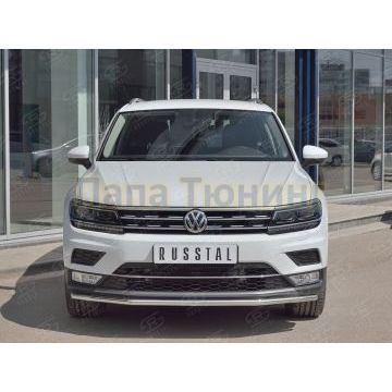 Защита переднего бампера секции d42 РусСталь для Volkswagen Tiguan 2016-2020 Защита переднего бампера секции d42 РусСталь для Volkswagen Tiguan 2016-2020