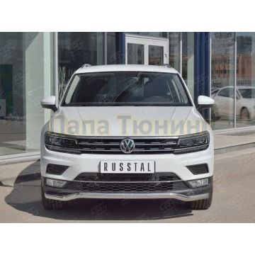 Защита переднего бампера волна d57 РусСталь для Volkswagen Tiguan 2016-2020 Защита переднего бампера волна d57 РусСталь для Volkswagen Tiguan 2016-2020