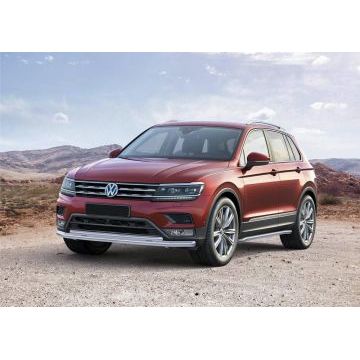 Защита передняя двойная 57-42 мм на Offroad Rival для Volkswagen Tiguan 2016-