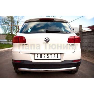 Защита заднего бампера d57 РусСталь для Volkswagen Tiguan 2011-2016