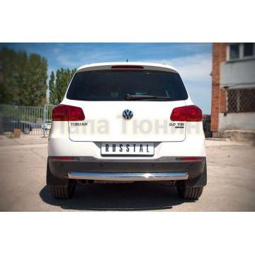 Защита заднего бампера d76 РусСталь для Volkswagen Tiguan 2011-2016