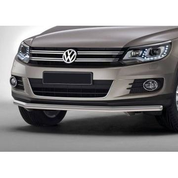 Защита переднего бампера 42 мм на Sport или Style Rival для Volkswagen Tiguan 2011-2016