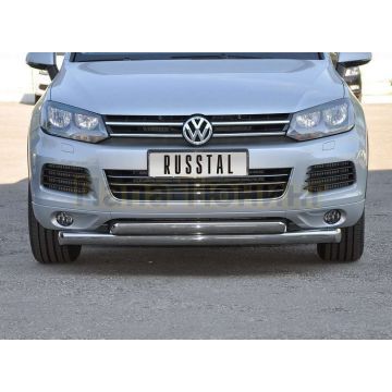 Защита передняя двойная d57-d57 РусСталь для Volkswagen Touareg 2010-2014