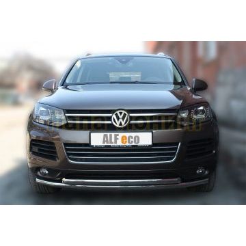 Защита передняя двойная 60-60 мм ALFeco для Volkswagen Touareg 2010-2017