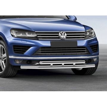 Защита передняя двойная 57-57 мм Rival для Volkswagen Touareg 2010-2017