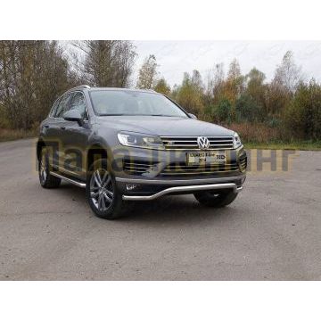 Защита передняя кенгурин 60 мм ТСС для Volkswagen Touareg R-Line 2014-2017 Защита передняя кенгурин 60 мм ТСС для Volkswagen Touareg R-Line 2014-2017