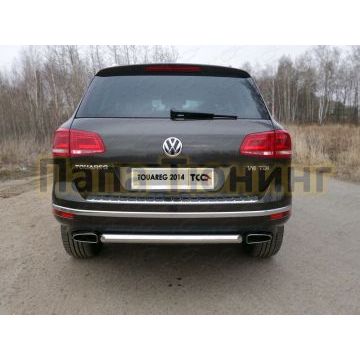 Защита заднего бампера 60 мм ТСС для Volkswagen Touareg 2014-2017 Защита заднего бампера 60 мм ТСС для Volkswagen Touareg 2014-2017