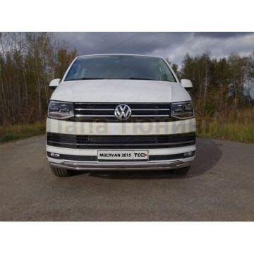Защита передняя двойная 42-42 мм ТСС для Volkswagen Transporter T6 2015-