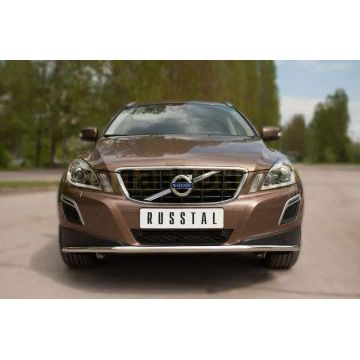 Защита переднего бампера d42 РусСталь для Volvo XC60 2008-2013