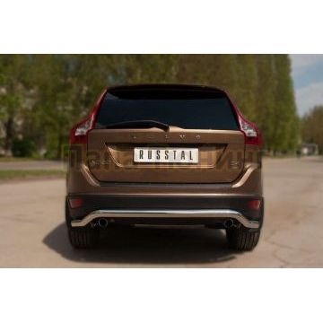 Защита заднего бампера d57 РусСталь для Volvo XC60 2008-2013