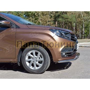 Защита передняя двойная 42-d42 РусСталь для Lada X-RAY 2016-