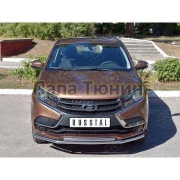 Защита передняя двойная 42-d42 РусСталь для Lada X-RAY 2016-