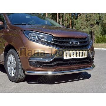 Защита переднего бампера d57 РусСталь для Lada X-RAY 2016-