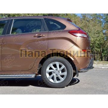 Защита заднего бампера d42 РусСталь для Lada X-RAY 2016-