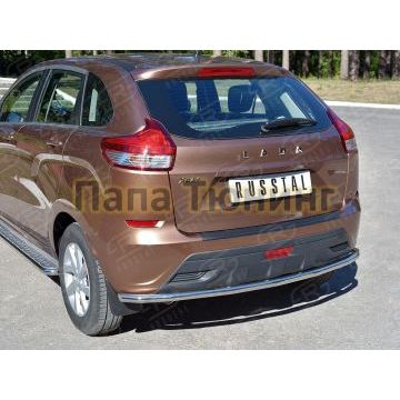 Защита заднего бампера d42 РусСталь для Lada X-RAY 2016-