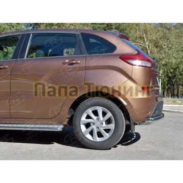 Защита заднего бампера d57 РусСталь для Lada X-RAY 2016-
